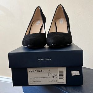 Black Suede Cole Haan Heels size 9.5